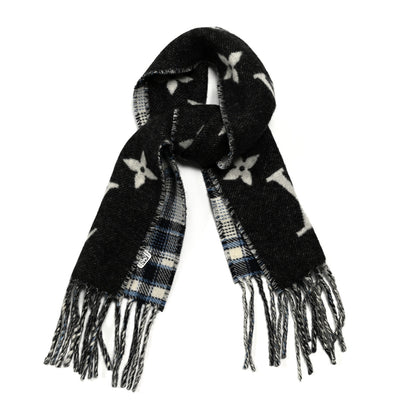Louis Vuitton Cashmere Monogram Reykjavik Scarf Black 1 of 3