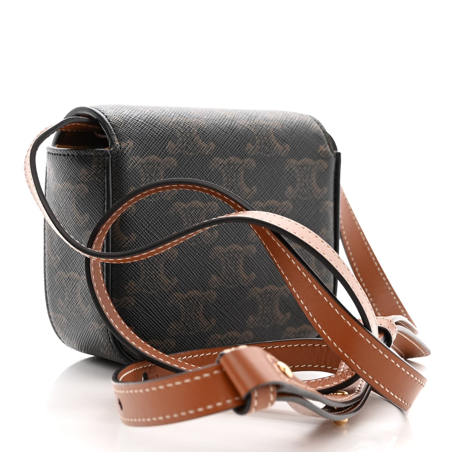 Triomphe Canvas Calfskin Mini Triomphe Tan