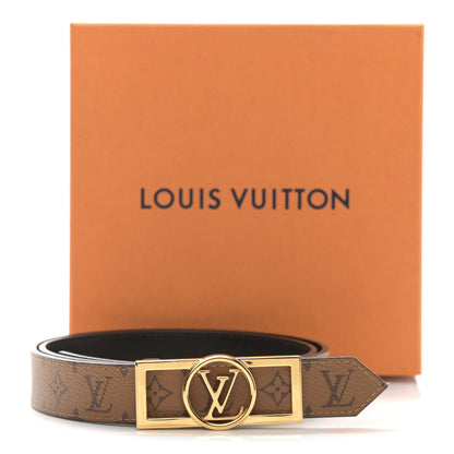 Louis Vuitton Monogram 25mm Dauphine Reversible Belt 90 36 Tan 6 of 6