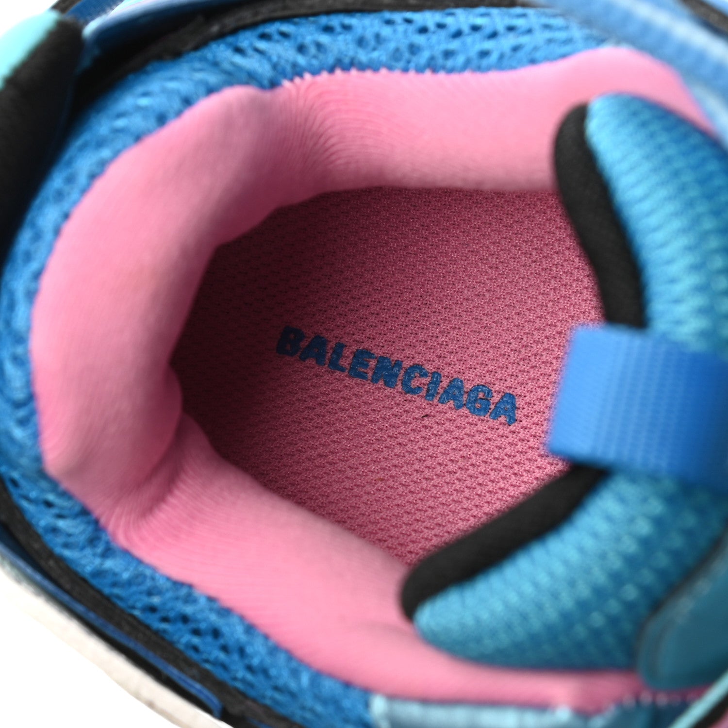 Balenciaga Mesh Nylon Womens Track Sneakers 39 Blue Black 8 of 11