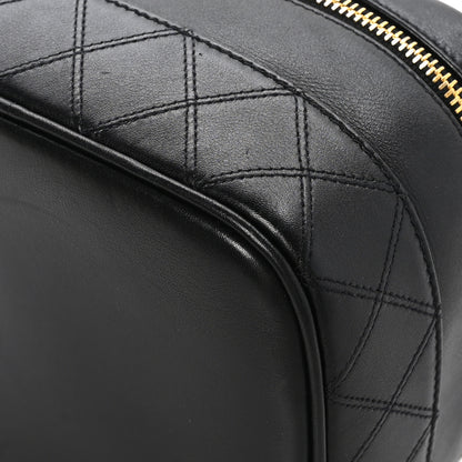 Chanel Lambskin Vanity Cosmetic Case Black 9 of 13
