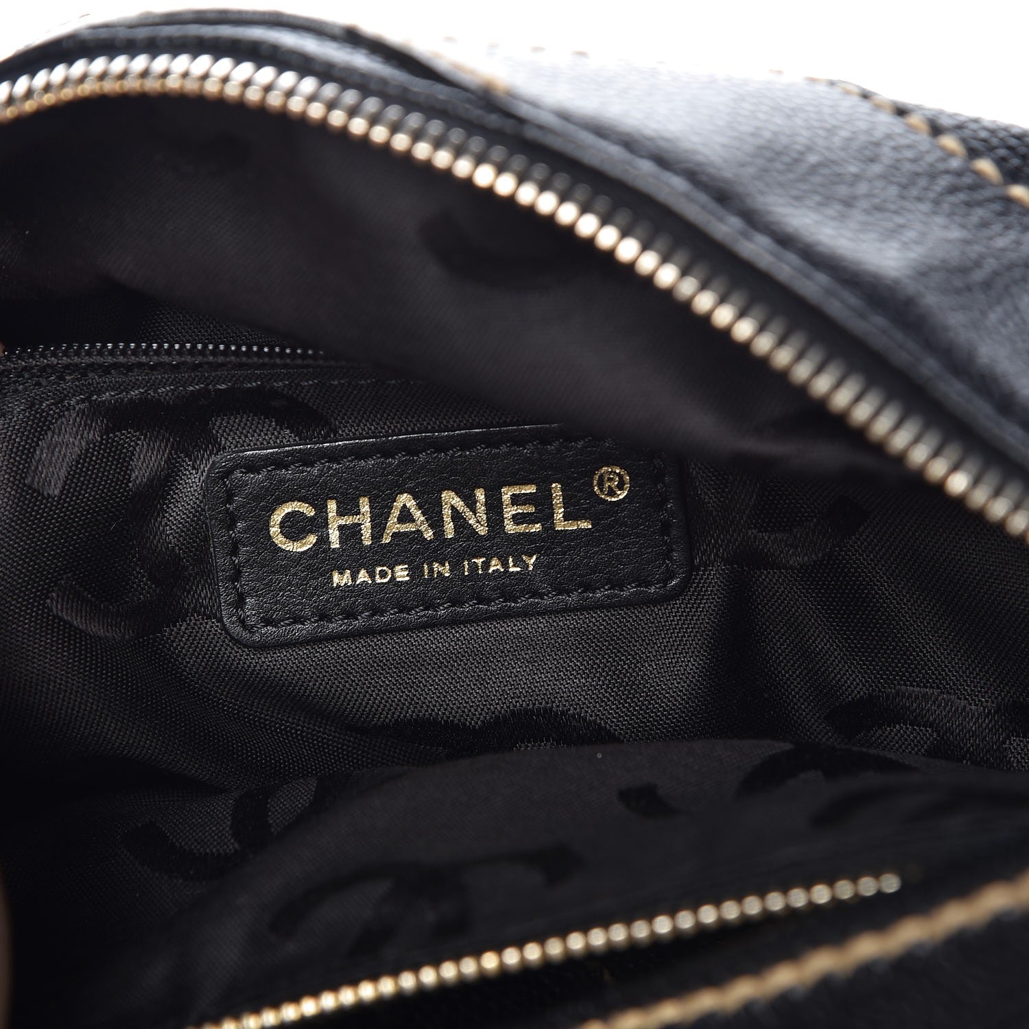 Chanel Caviar CC Stitched Hobo Black 7 of 10