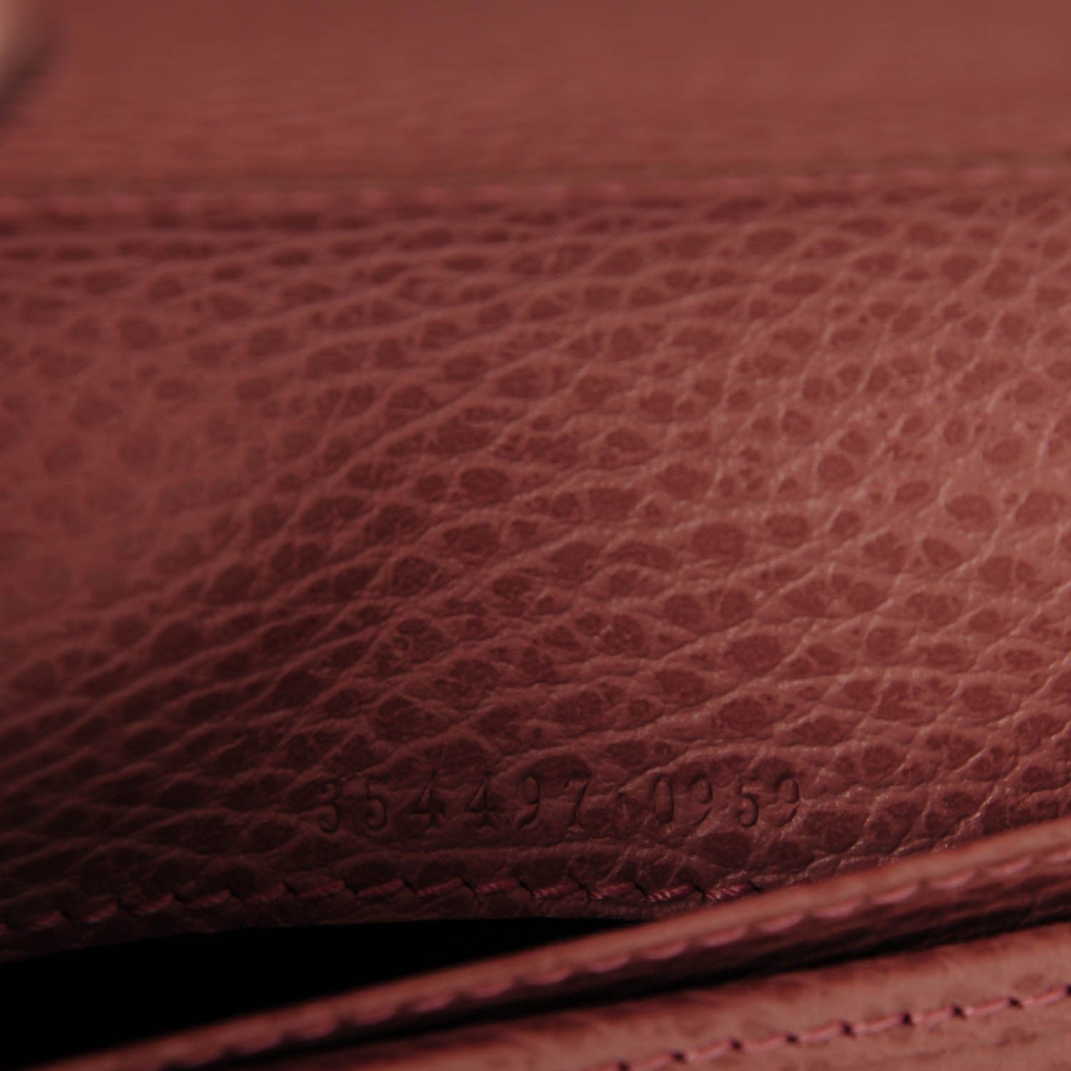 Gucci Dollar Calfskin Bi-Color Medium Swing Zip Around Wallet Grey Field Soft Pink 7 of 7