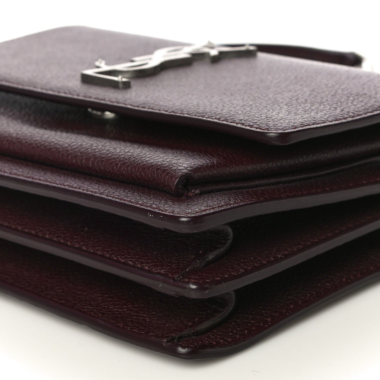 Grained Calfskin Small Monogram Sunset Amaranto