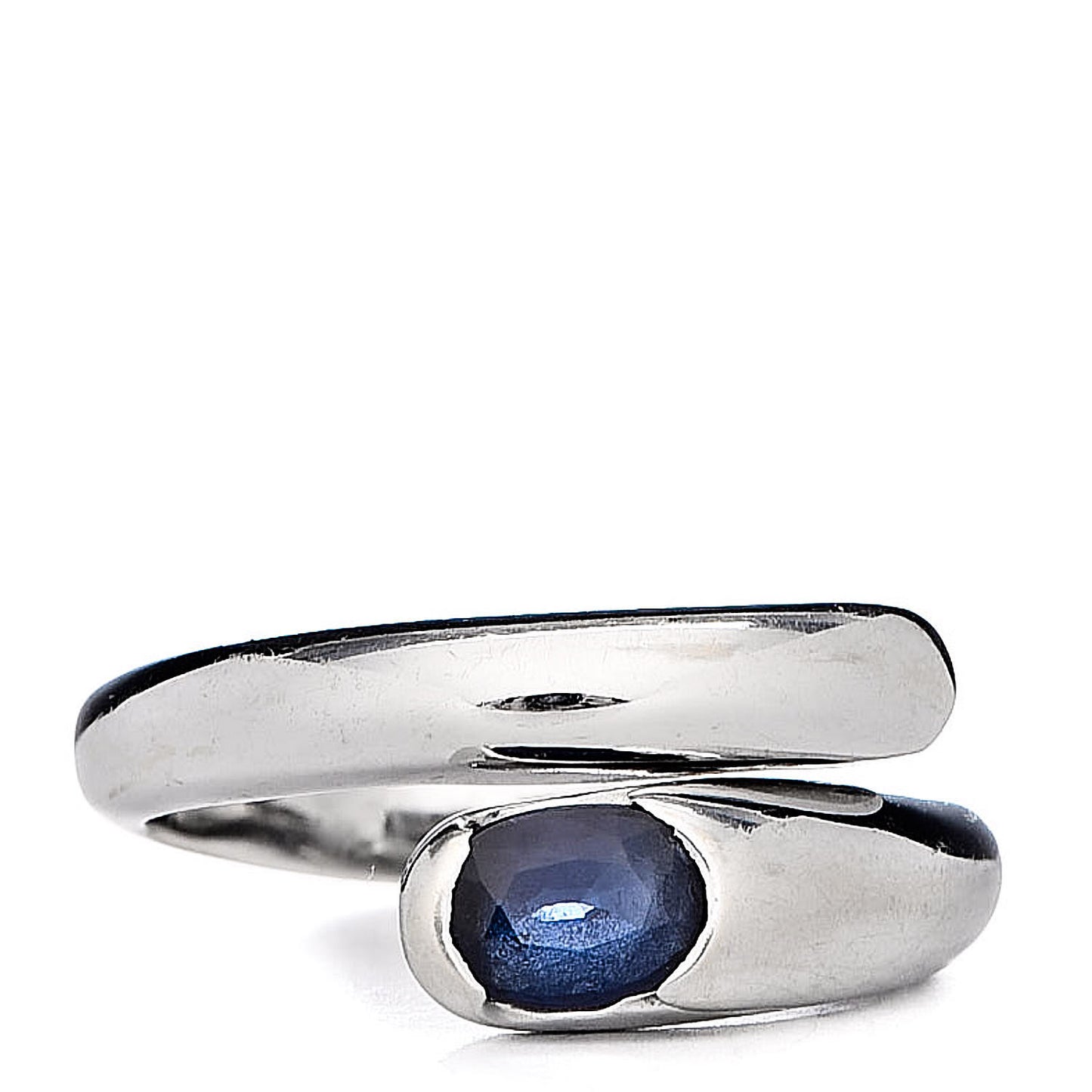 18K White Gold Blue Sapphire Astraea Wrap Ring 49 4.75