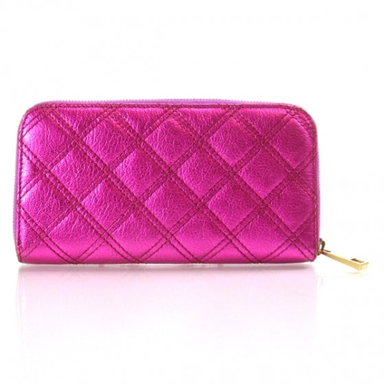 The Single Wallet Metallic Fuchsia