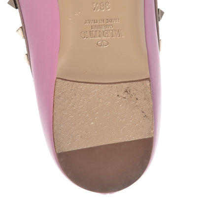 Valentino Garavani Calfskin Nappa Rockstud Ballerina Flats 38.5 Giacinto Poudre 13 of 15