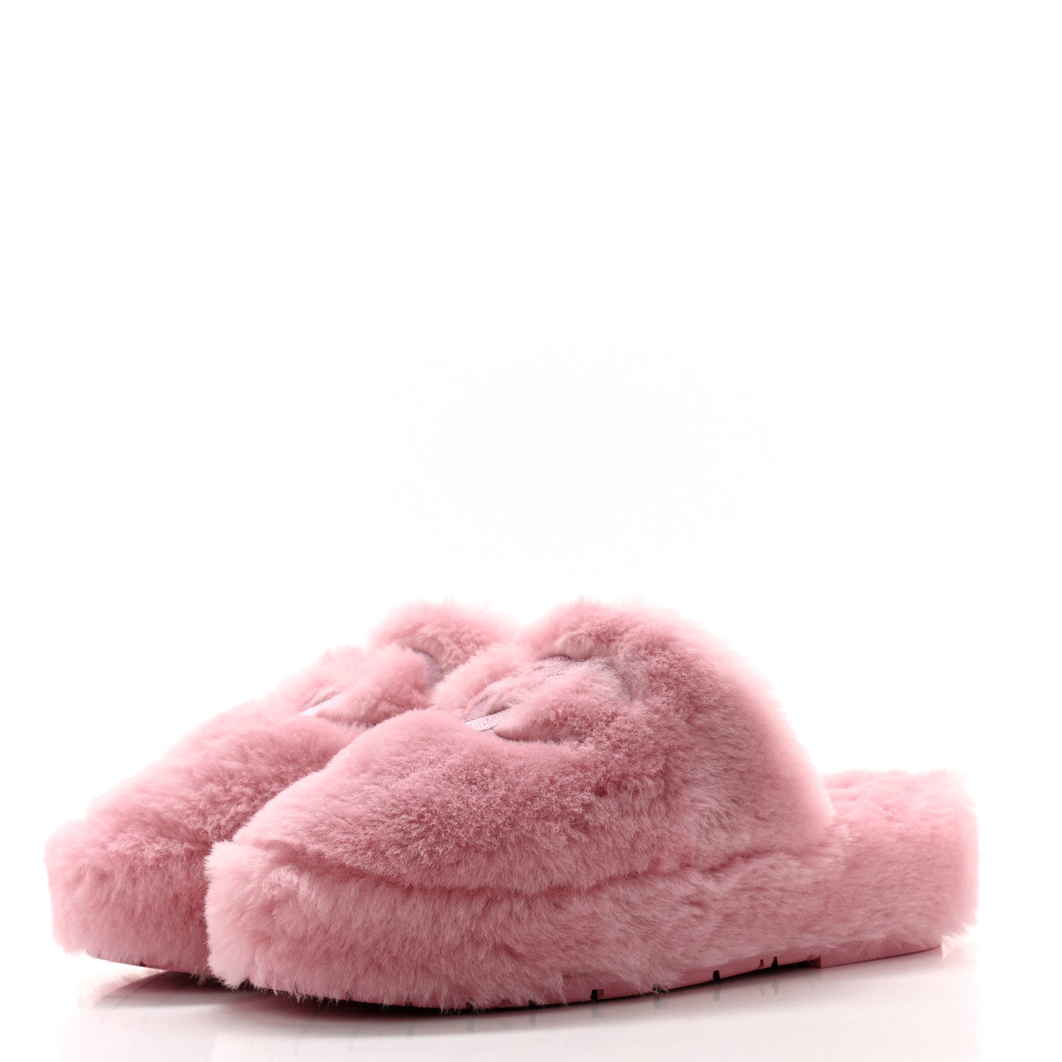 Chanel Shearling Lambskin CC Flat Mules 36 Pink 3 of 16