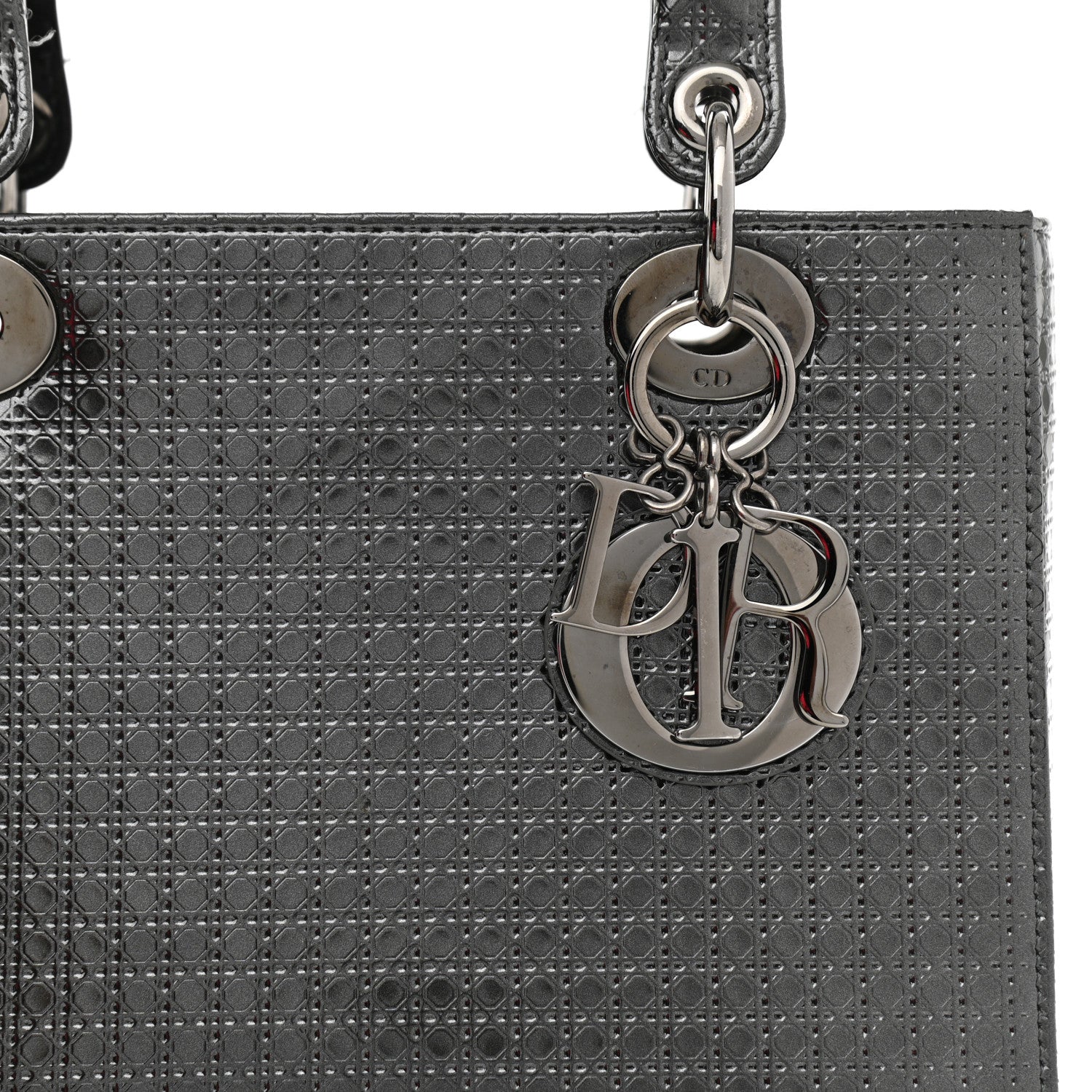 Christian Dior Patent Micro-Cannage Medium Lady Dior Onyx Black 8 of 12