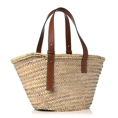 Loewe Raffia Basket Tote Bag Natural Tan 3 of 10
