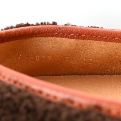 Gucci Merino Wool Mandala Goatskin Mens Horsebit Moccasin Loafers 8 Cocoa Amber Honey 12 of 13