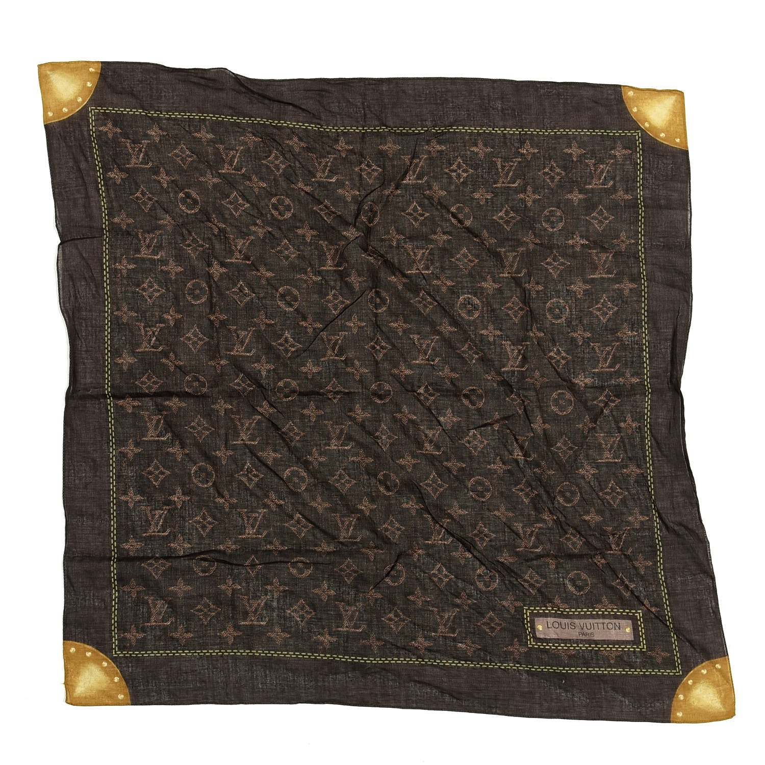 Louis Vuitton Cotton Denim Monogram Scarf Ebene 1 of 4