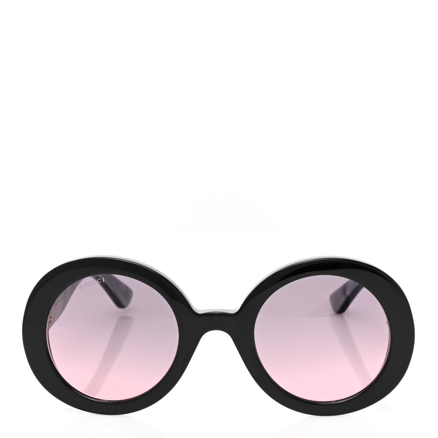 Gucci Acetate Round GG Sunglasses GG0319S Black 2 of 7