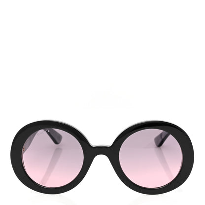 Gucci Acetate Round GG Sunglasses GG0319S Black 2 of 7