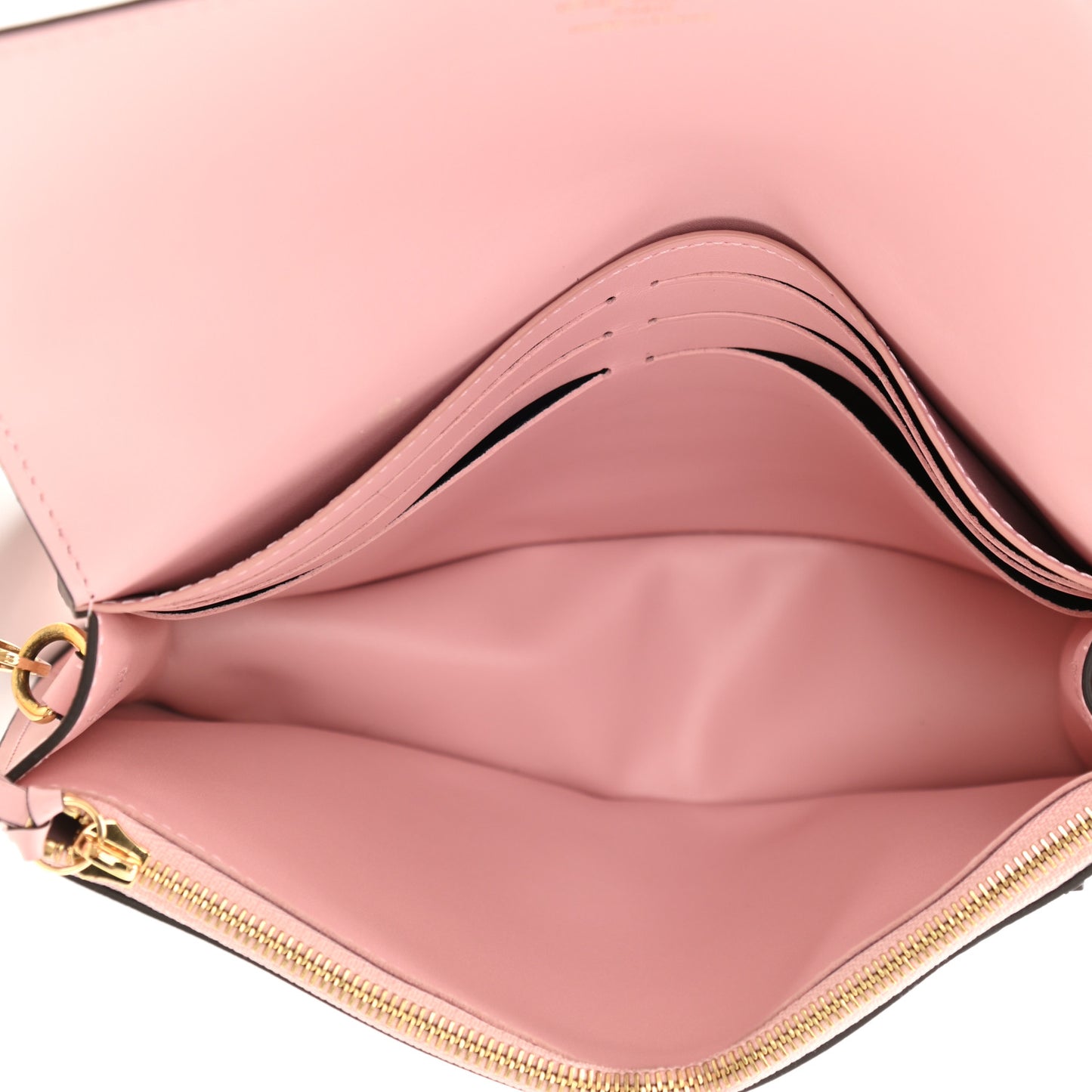 Monogram Flore Chain Wallet Rose Ballerine