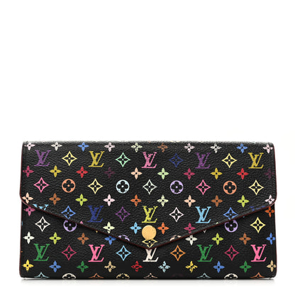 Louis Vuitton Monogram Multicolor Sarah Wallet NM Black Grenade 1 of 8