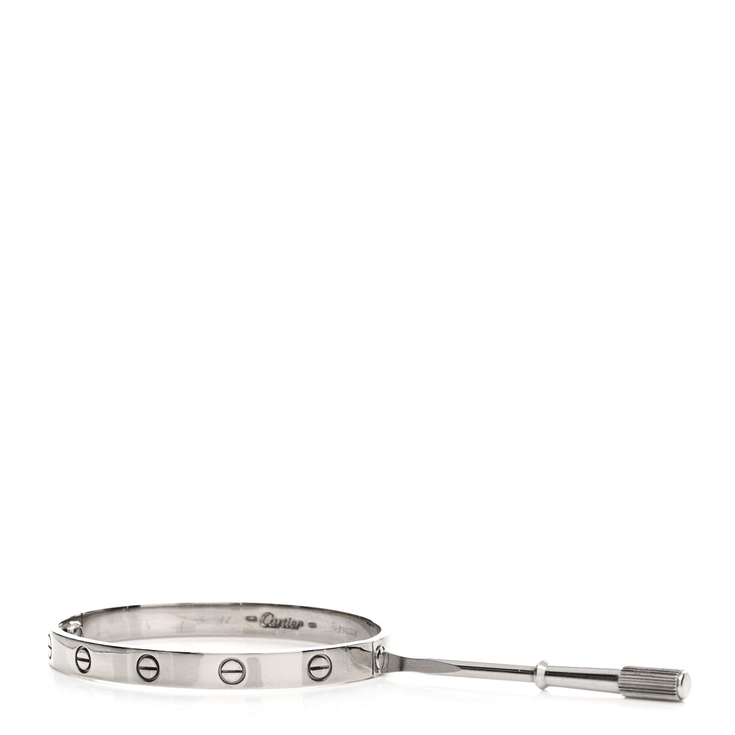 18K White Gold LOVE Bracelet 17