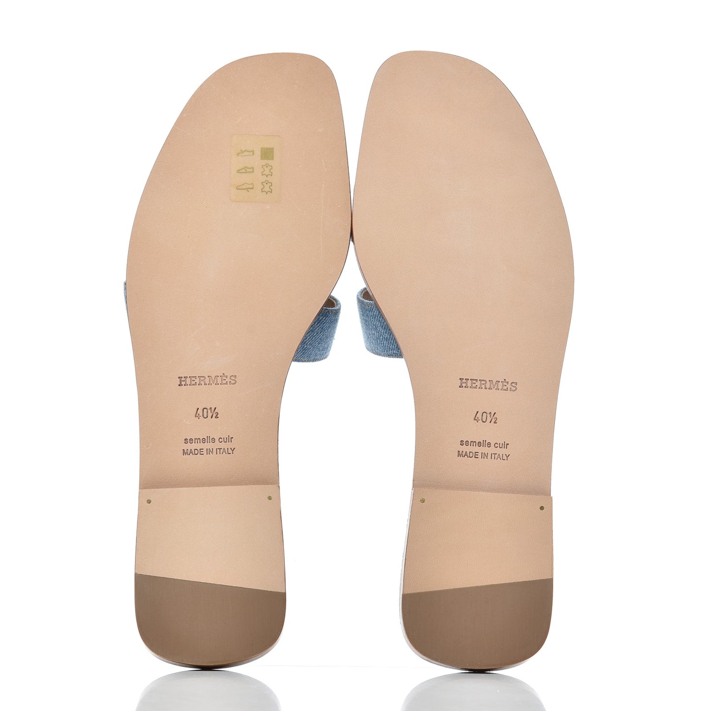 Denim Canvas Oran Sandals 40.5 Bleu Clair