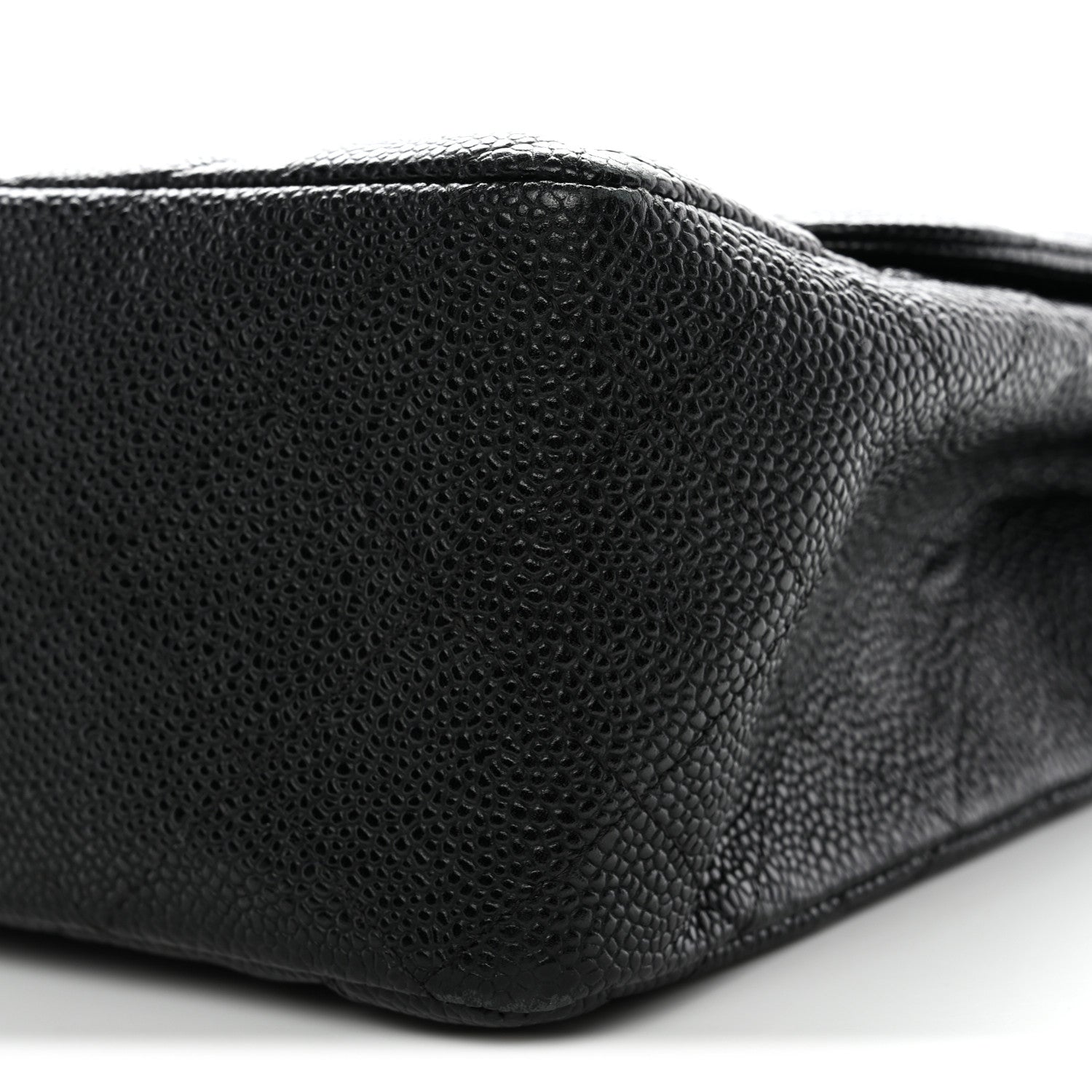 Chanel Caviar Quilted Jumbo Single Flap Black Black 26 of 31