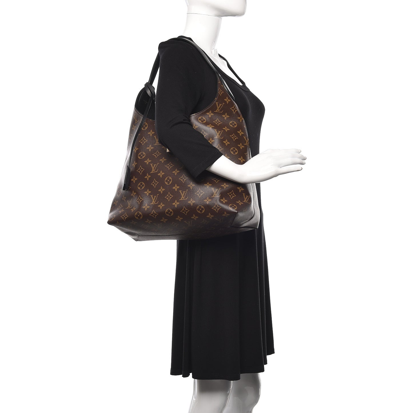 Monogram Flower Hobo Black