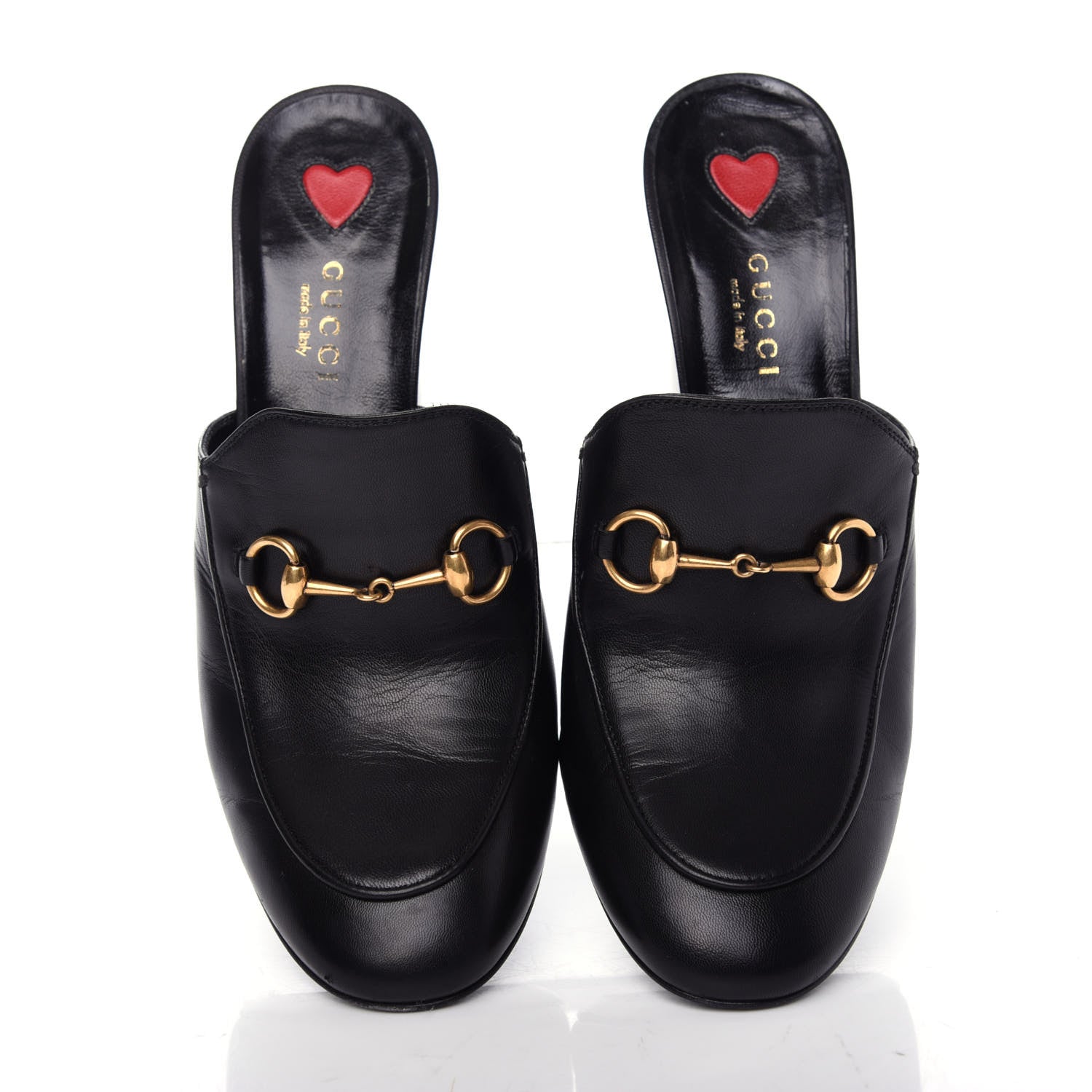 Gucci Malaga Kid Horsebit Princetown High Heel Mules 38 Black 5 of 11