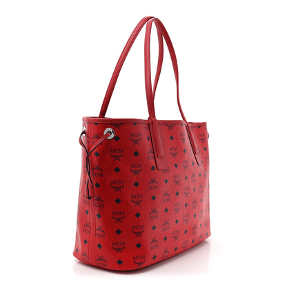 MCM Visetos Medium Liz Reversible Shopper Tote Ruby Red 5 of 16