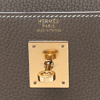Hermes Togo Kelly Retourne 32 Etoupe 6 of 11