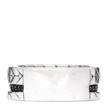 John Hardy Sterling Silver Black Sapphire Black Spinel Modern Chain Band Ring 62 10 3 of 4