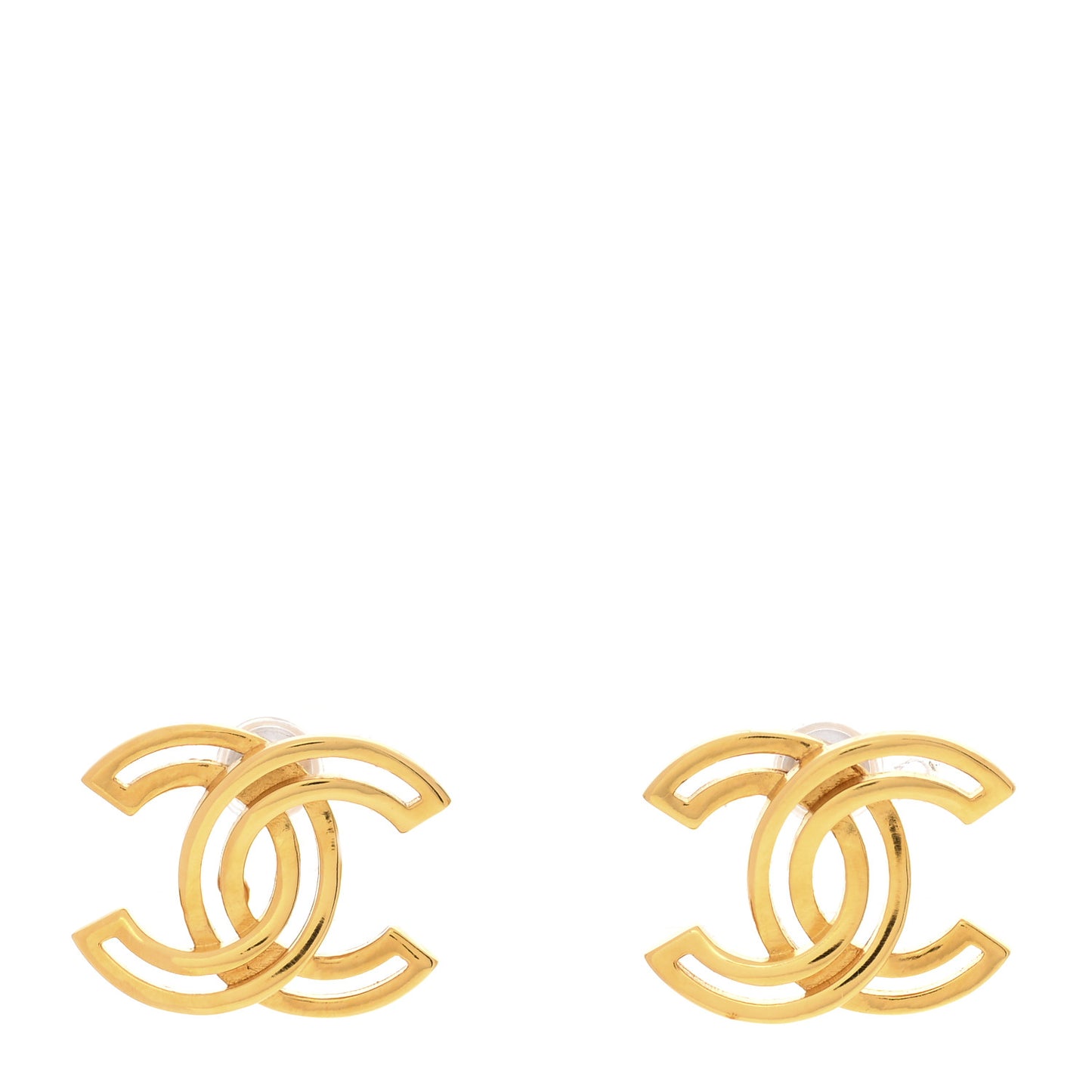 Metal Obazine CC Earrings Gold