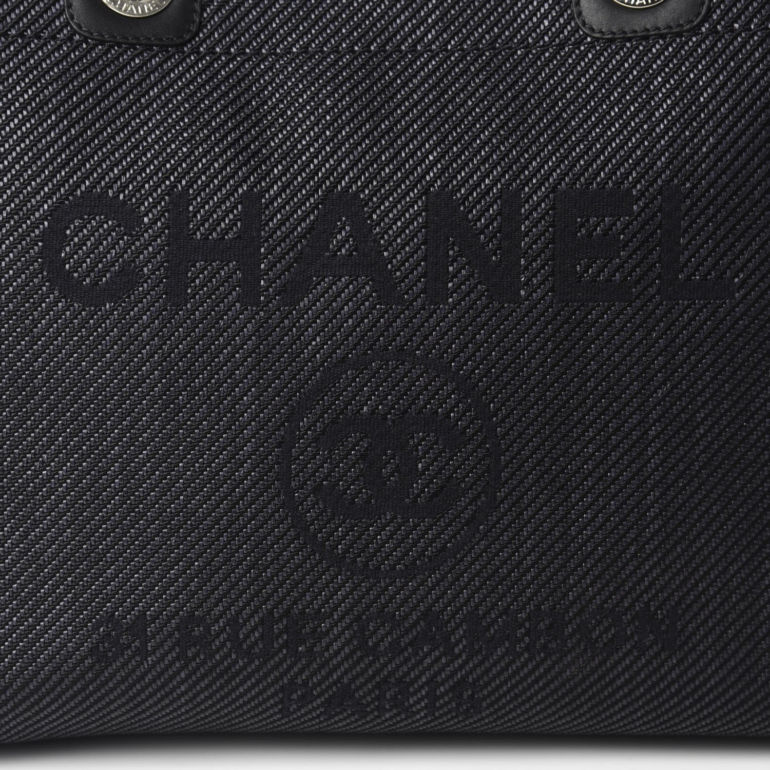 Chanel Mixed Fibers Calfskin Small Deauville Tote Black 12 of 12