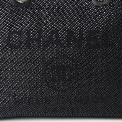 Chanel Mixed Fibers Calfskin Small Deauville Tote Black 12 of 12