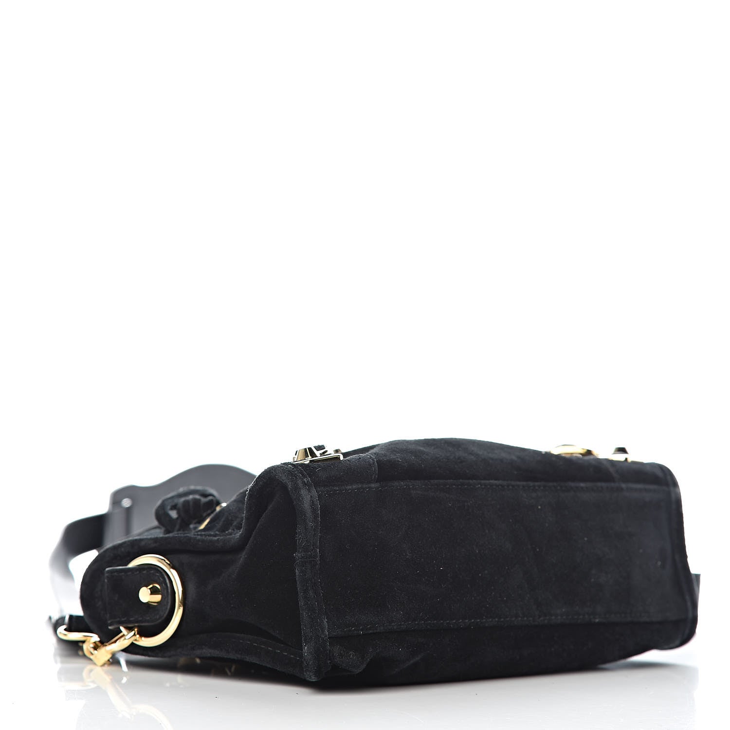 Balenciaga Baby Daim Suede Gold Metallic Edge Hardware Mini City Black 4 of 10