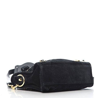 Balenciaga Baby Daim Suede Gold Metallic Edge Hardware Mini City Black 4 of 10