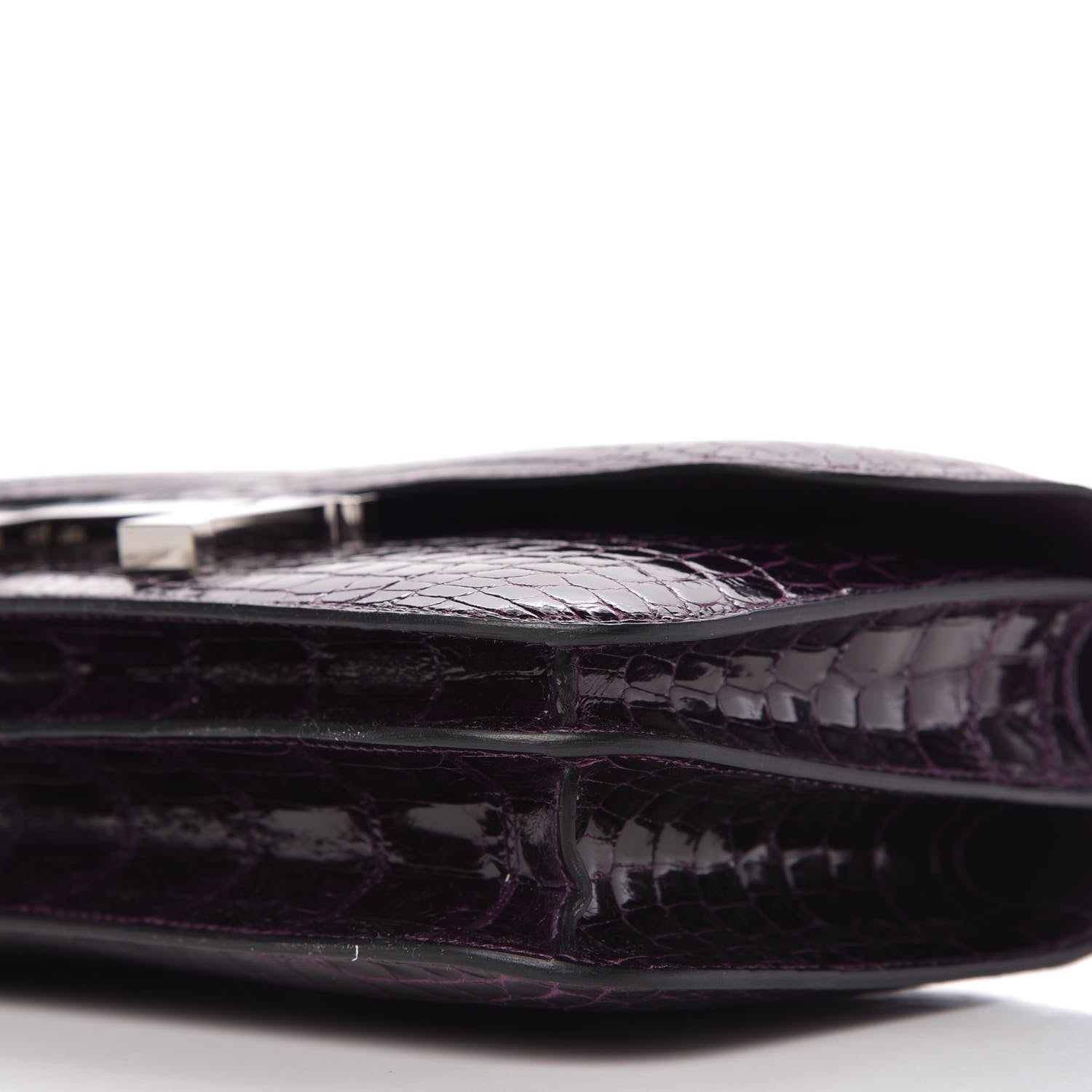 Hermes Shiny Niloticus Crocodile Constance Elan 25 Amethyste 7 of 11
