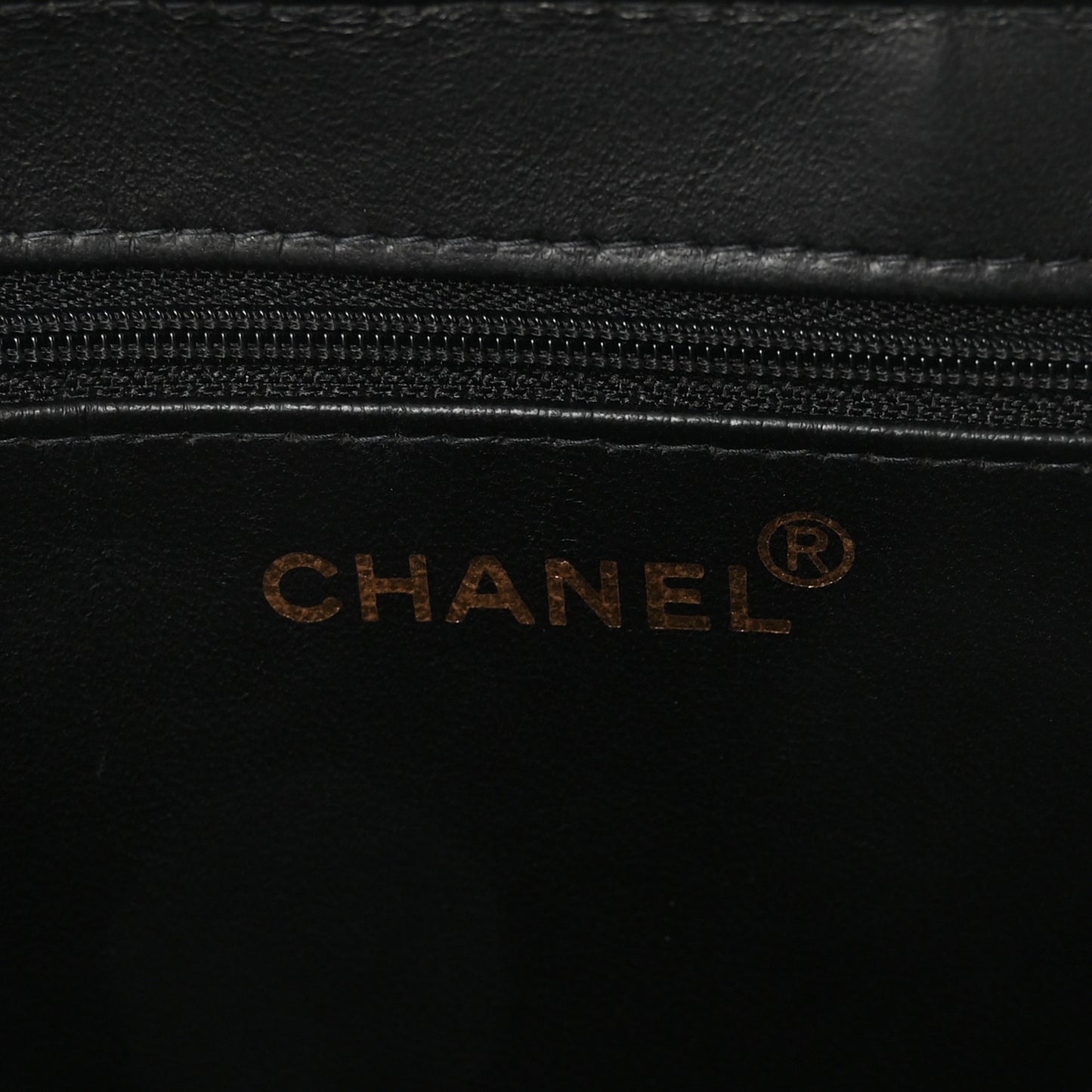 Lambskin Quilted CC Front Pocket Shopping Tote Black