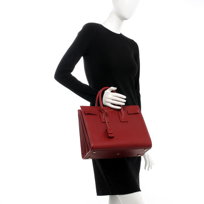 Saint Laurent Calfskin Small Sac De Jour Oxblood 3 of 12