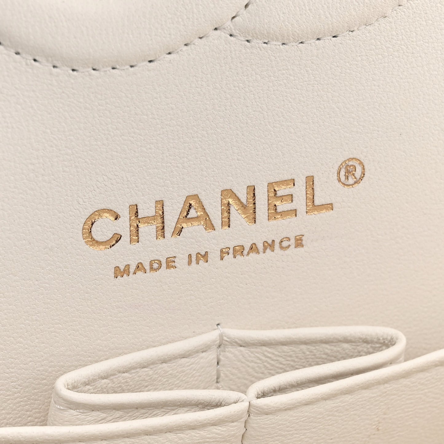 Caviar Quilted Medium Double Flap White