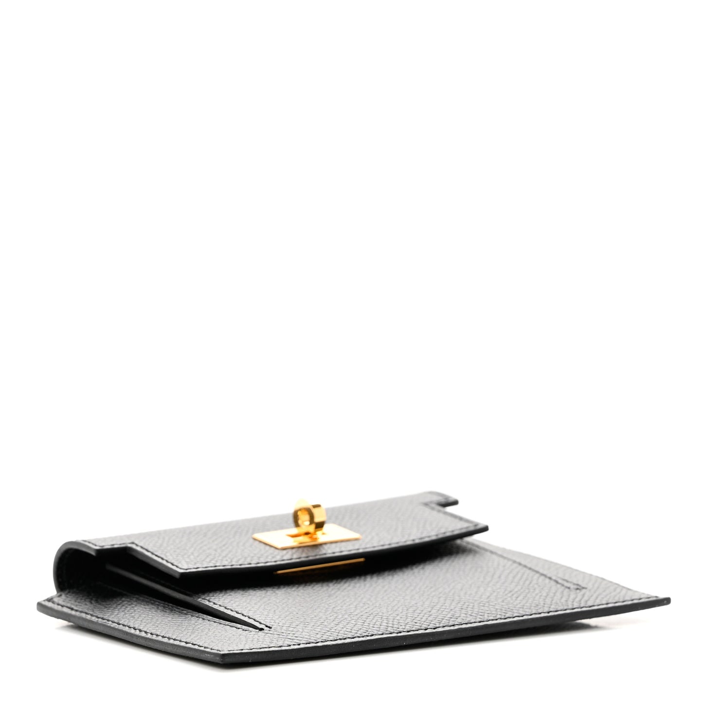 Epsom Kelly Pocket Compact Wallet Black