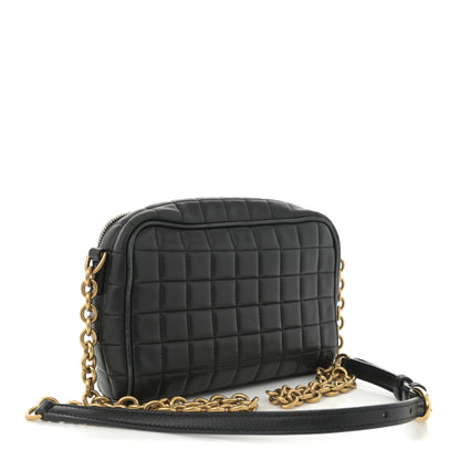 Saint Laurent Lambskin Carre Quilted Cassandre Mini Camera Bag Black 3 of 14