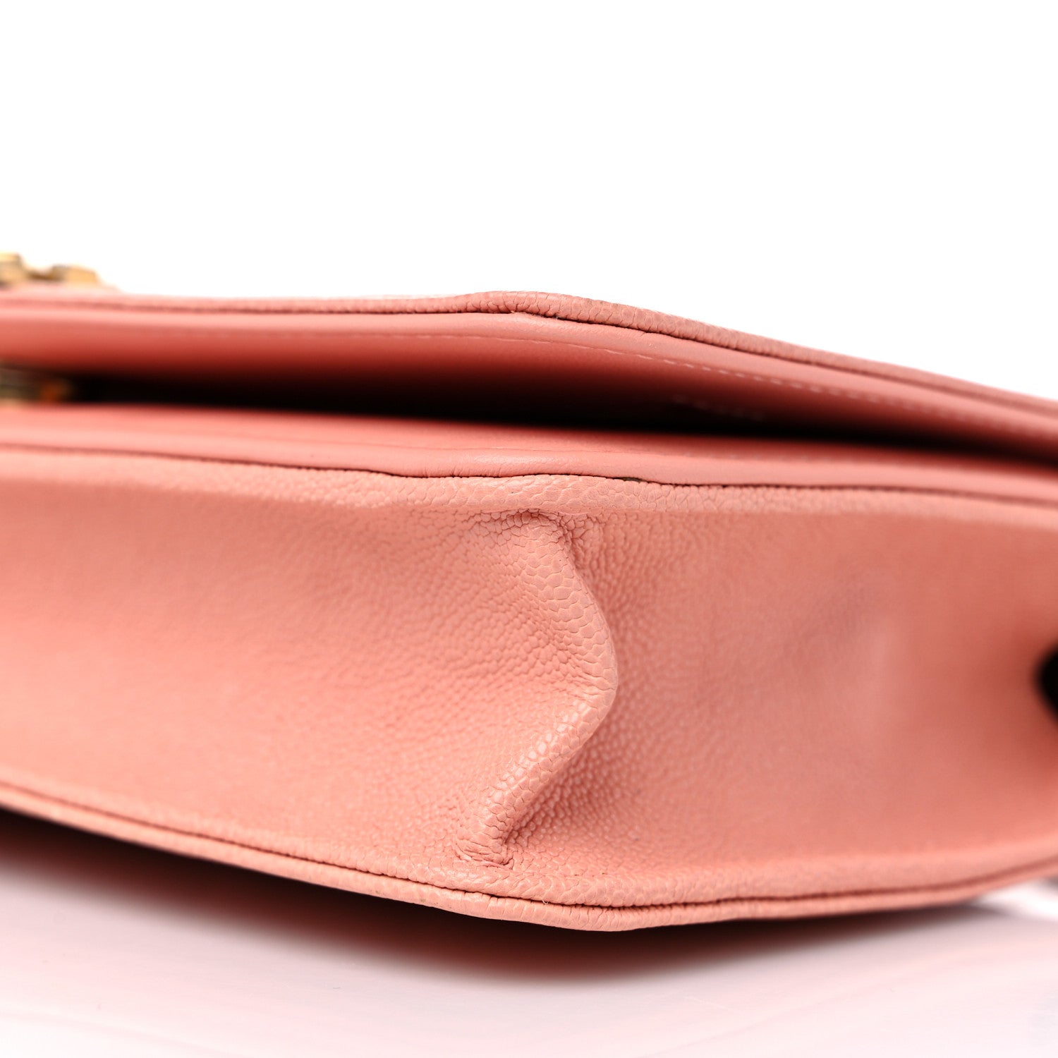 Chanel Caviar Quilted Boy Wallet On Chain WOC Pink 9 of 12