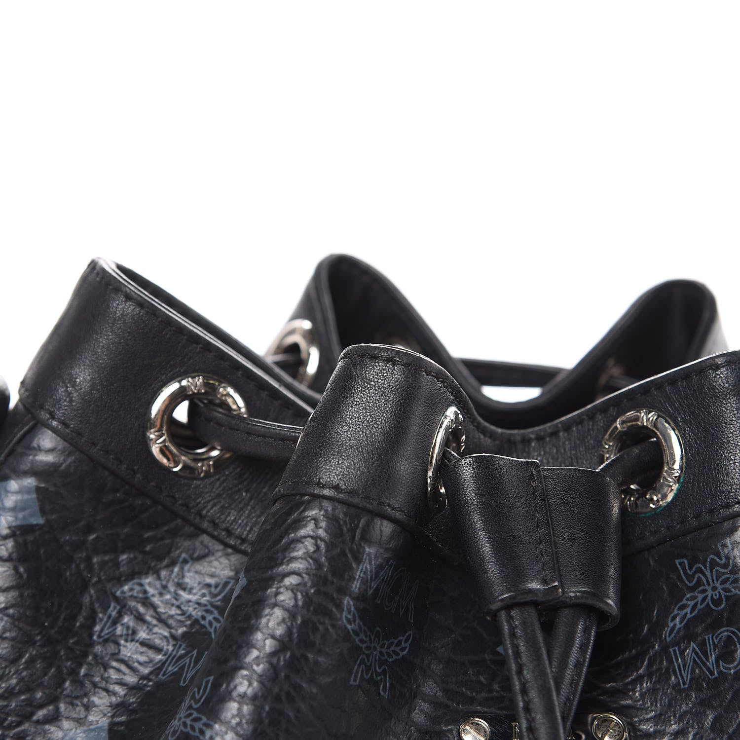 MCM Visetos Essential Drawstring Bucket Bag Black 13 of 16