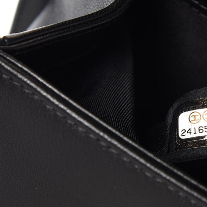 Chanel Lambskin Iridescent PVC Chevron Quilted Medium Boy Flap Black Silver 8 of 9