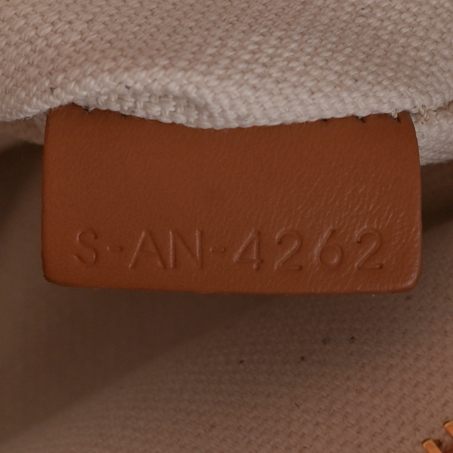 Celine Canvas Calfskin Logo Print Small Vertical Cabas Natural Tan 7 of 11