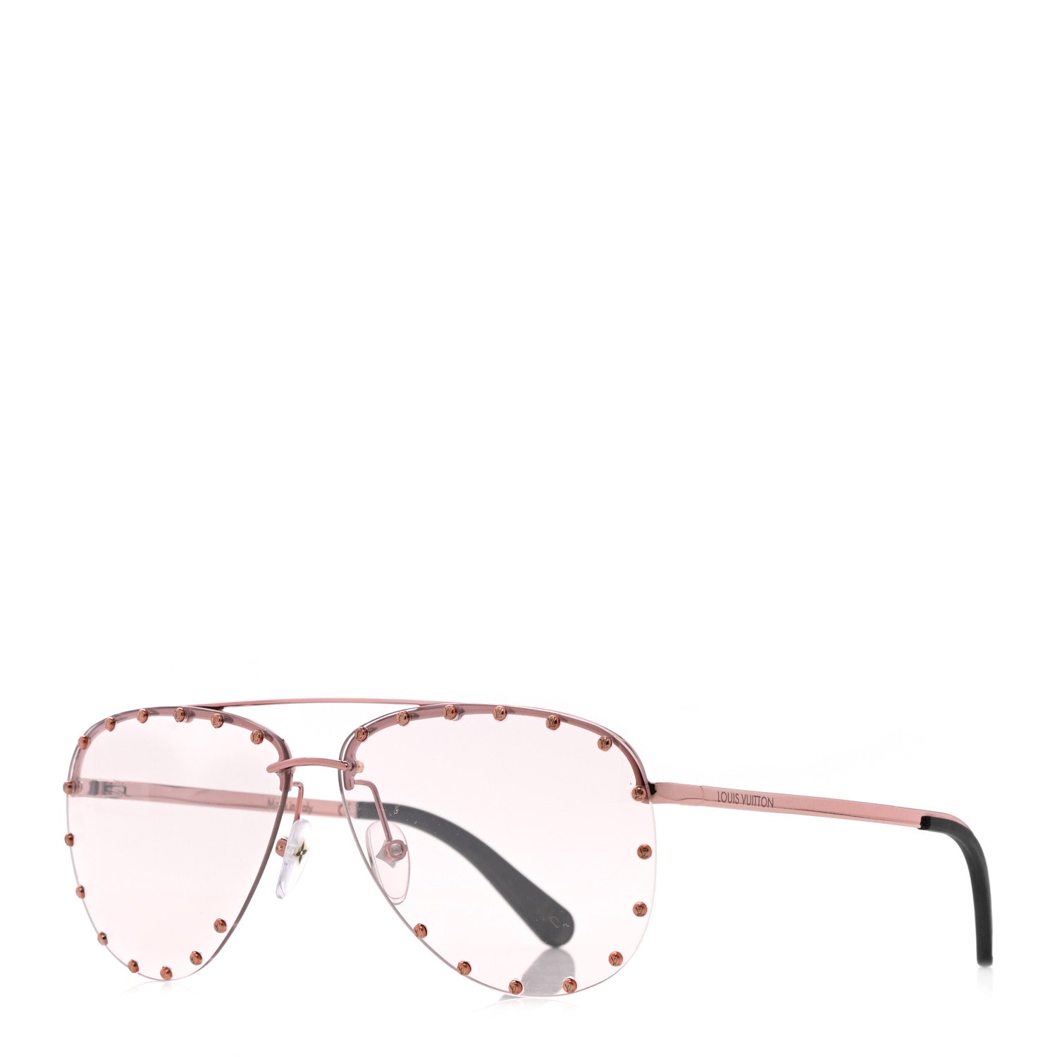 Louis Vuitton Metal The Party Aviator Sunglasses Z1207U Pink 1 of 8