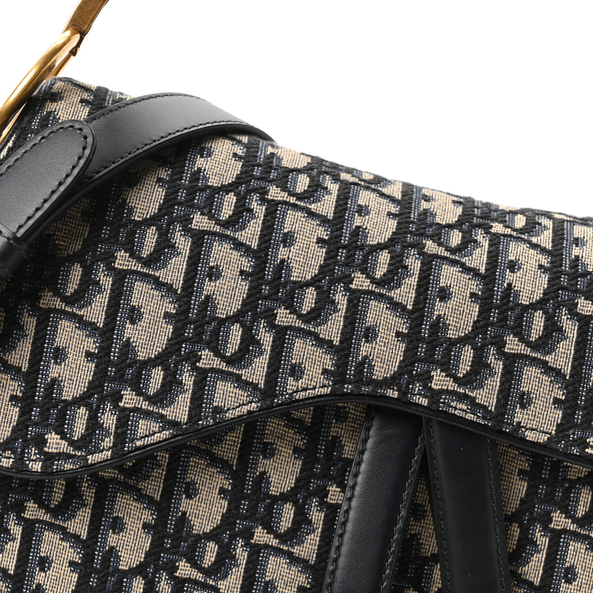 Oblique Saddle Bag With Strap Blue