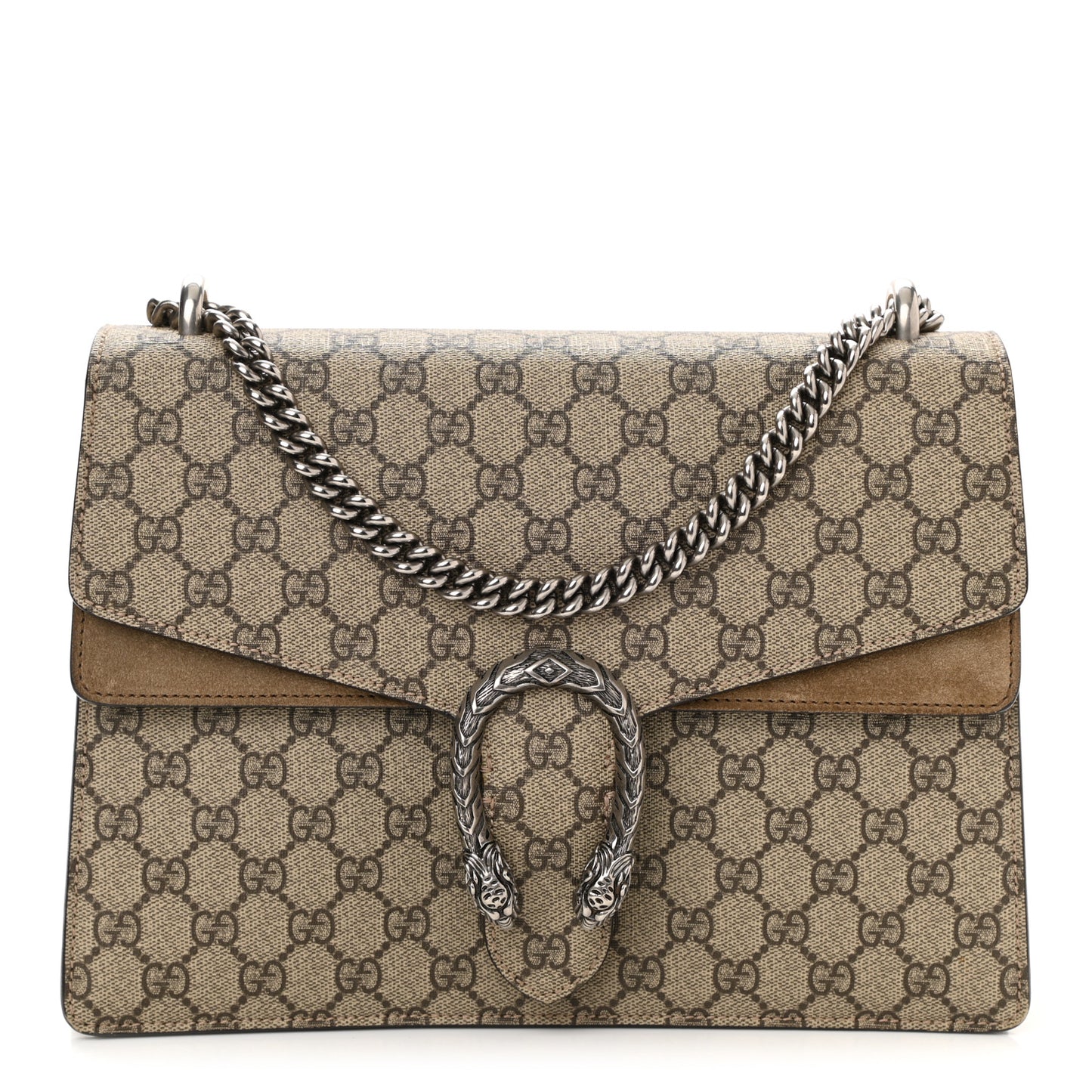 GG Supreme Monogram Medium Dionysus Shoulder Bag Taupe