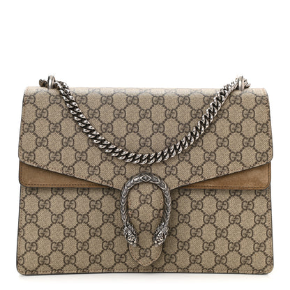 Gucci GG Supreme Monogram Medium Dionysus Shoulder Bag Taupe 1 of 14