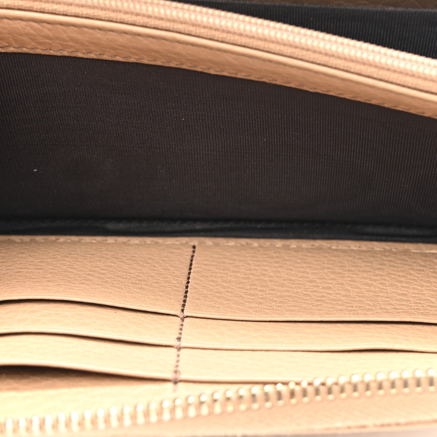 Pebbled Calfskin Soho Zip Around Wallet Camelia