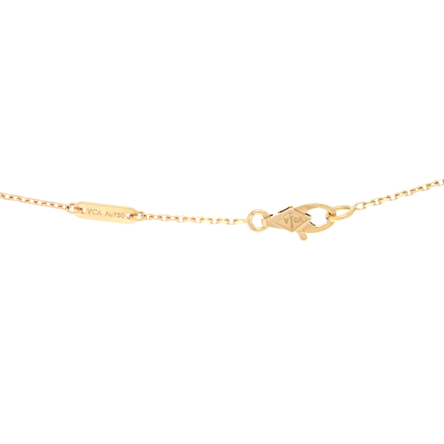 18K Yellow Gold Diamond Mini Frivole Pendant Necklace