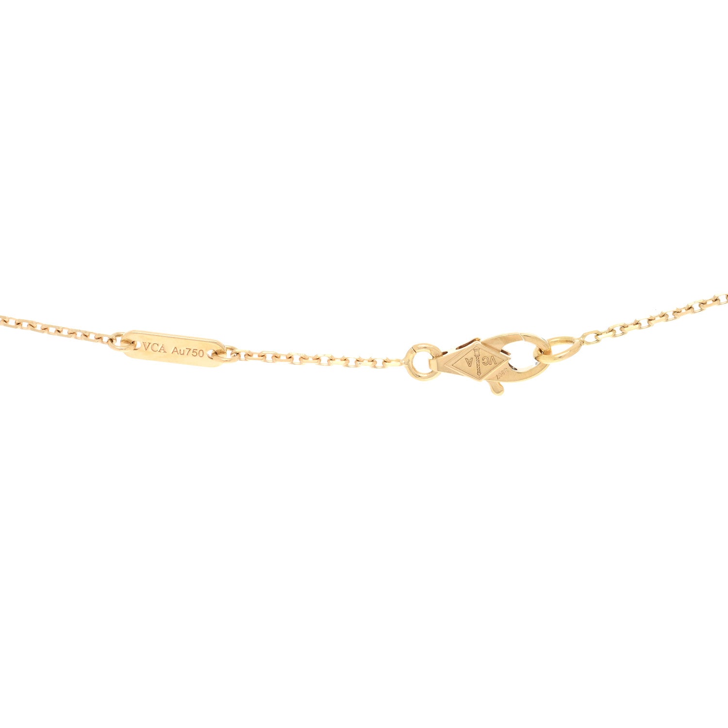 Van Cleef & Arpels 18K Yellow Gold Diamond Mini Frivole Pendant Necklace 4 of 5